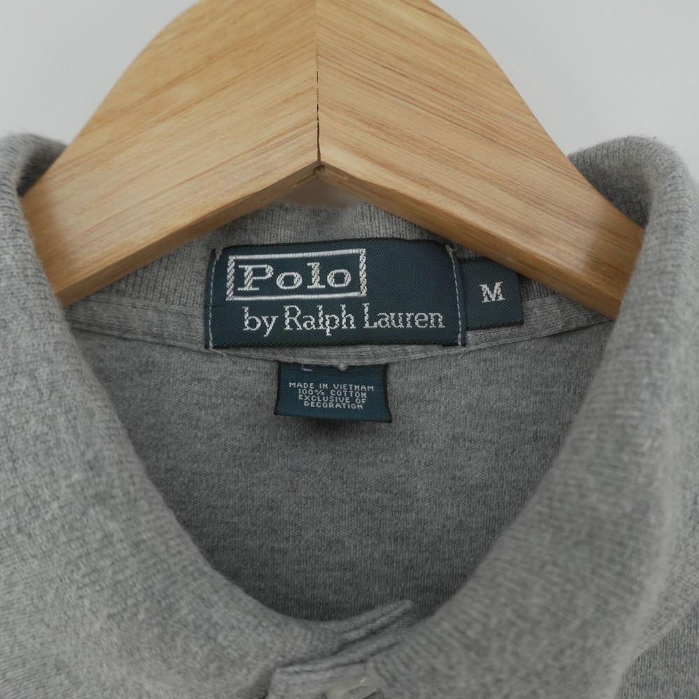 Polo Ralph Lauren Polo Shirt Mens M Gray Short Sleeve Classic Fit Pony Logo - Picture 4 of 8